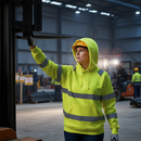 Premium High Visibility Hooded Sweatshirt in Yellow - Comfortable Fit, Soft Fabric, Available in Sizes S-3XL