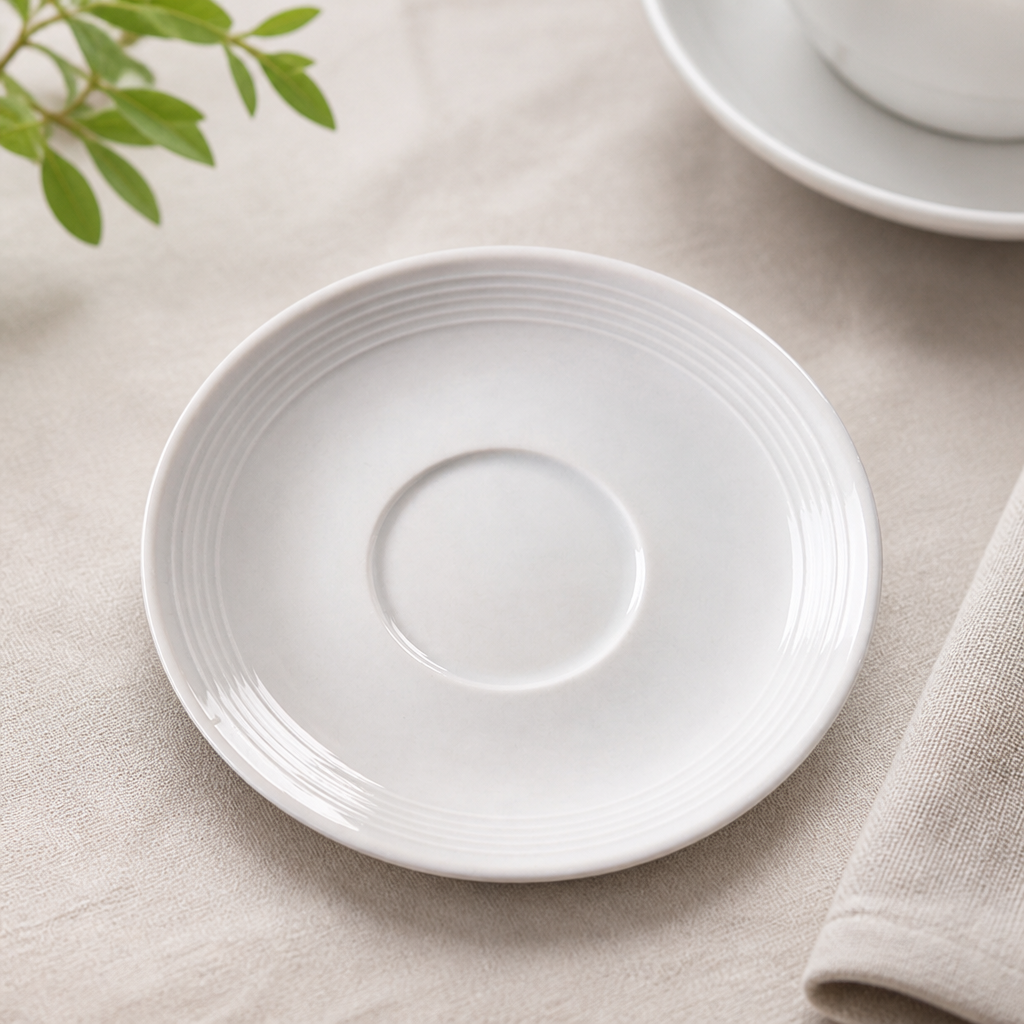 Commercial Linear Stacking Saucers 60mm - 12 Pack