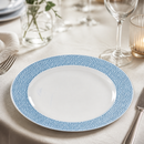 Commercial Footed Plates Ocean Blue 276mm for Seafood Dishes