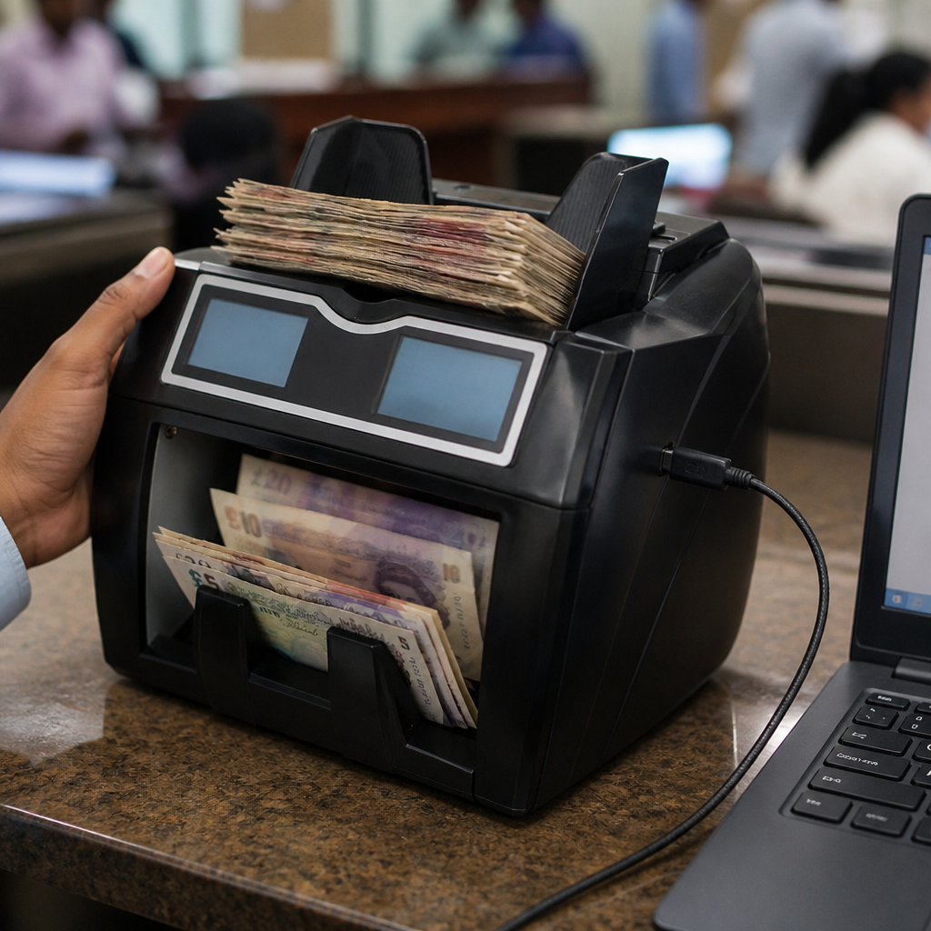 Commercial Banknote Counter 1500 notes per minute with USB port