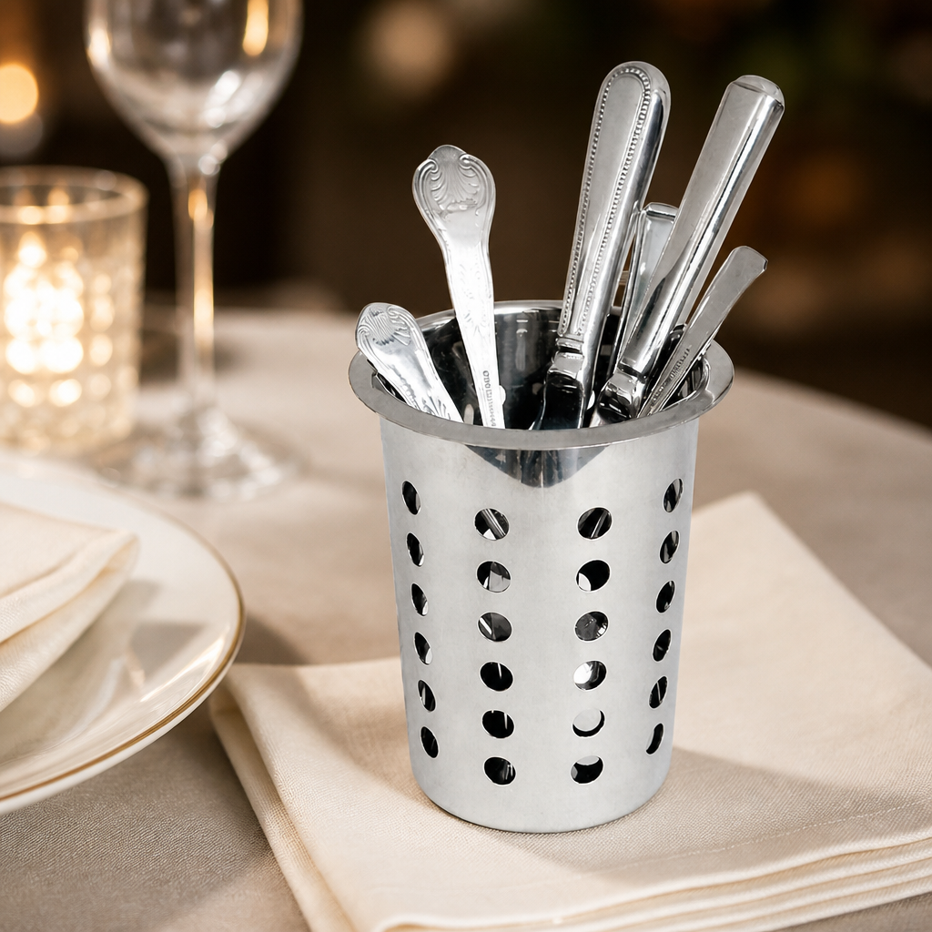Commercial Stainless Steel Cutlery Basket 140mm Height
