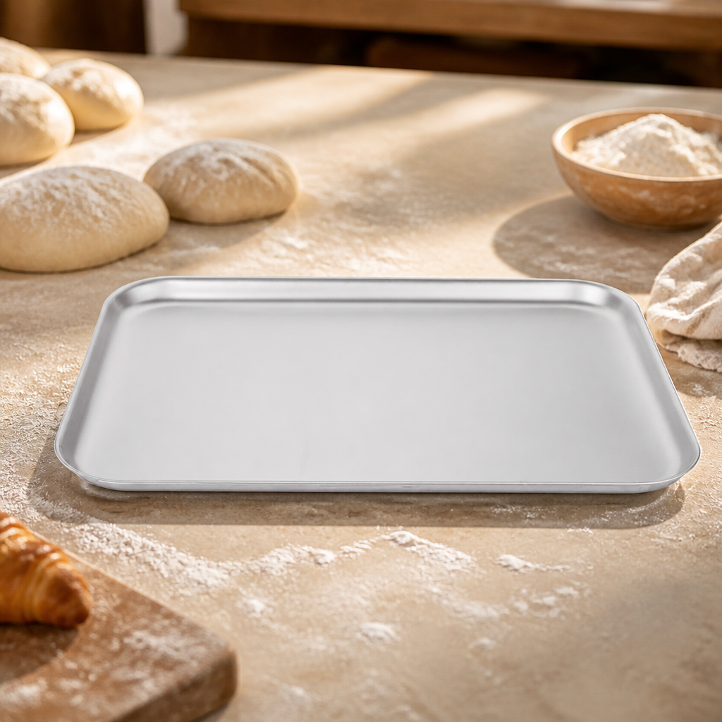 Commercial Aluminium Baking Tray 420x305mm Stackable Design