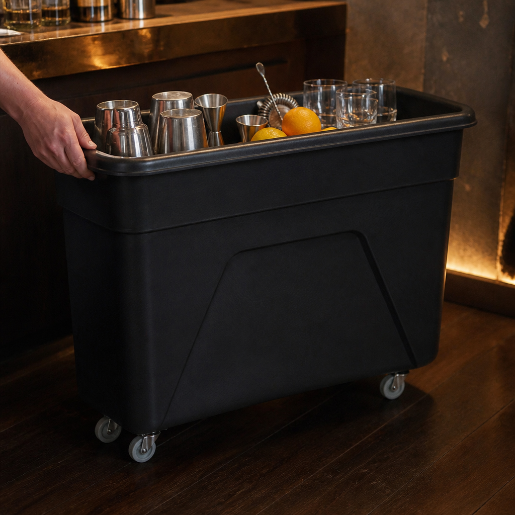 Large 160Ltr Commercial Bottle Trolley with watertight design