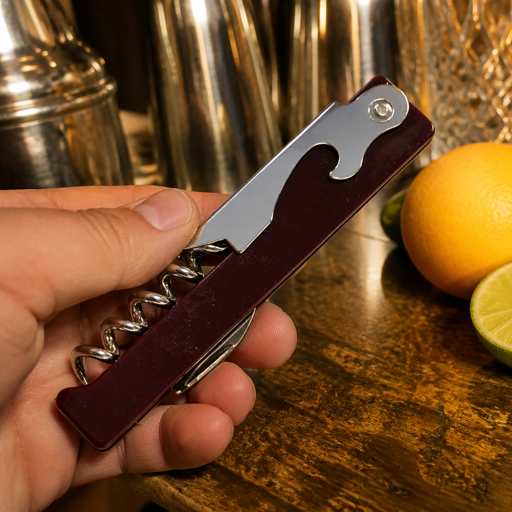 Commercial Corkscrew and Bottle Opener with Plastic Handle