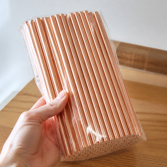 Biodegradable Paper Straws Copper 250 Pack for Catering Use