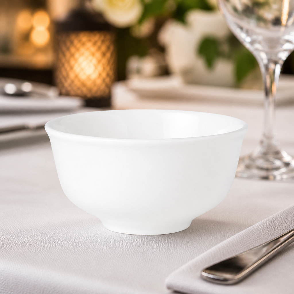12 pack of 227ml durable ceramic commercial sugar bowls
