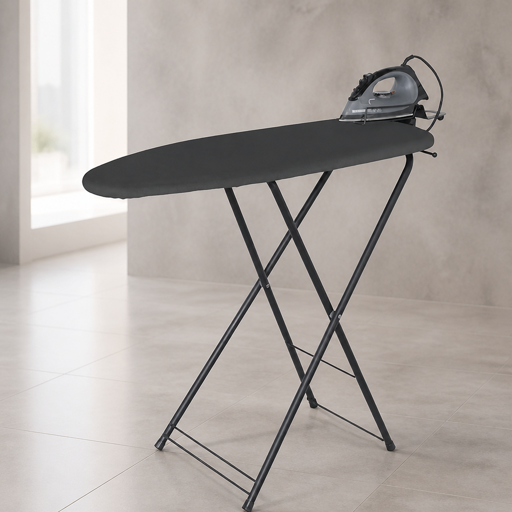 Commercial Ironing Centre with Anti-Theft Security Box in Dark Grey