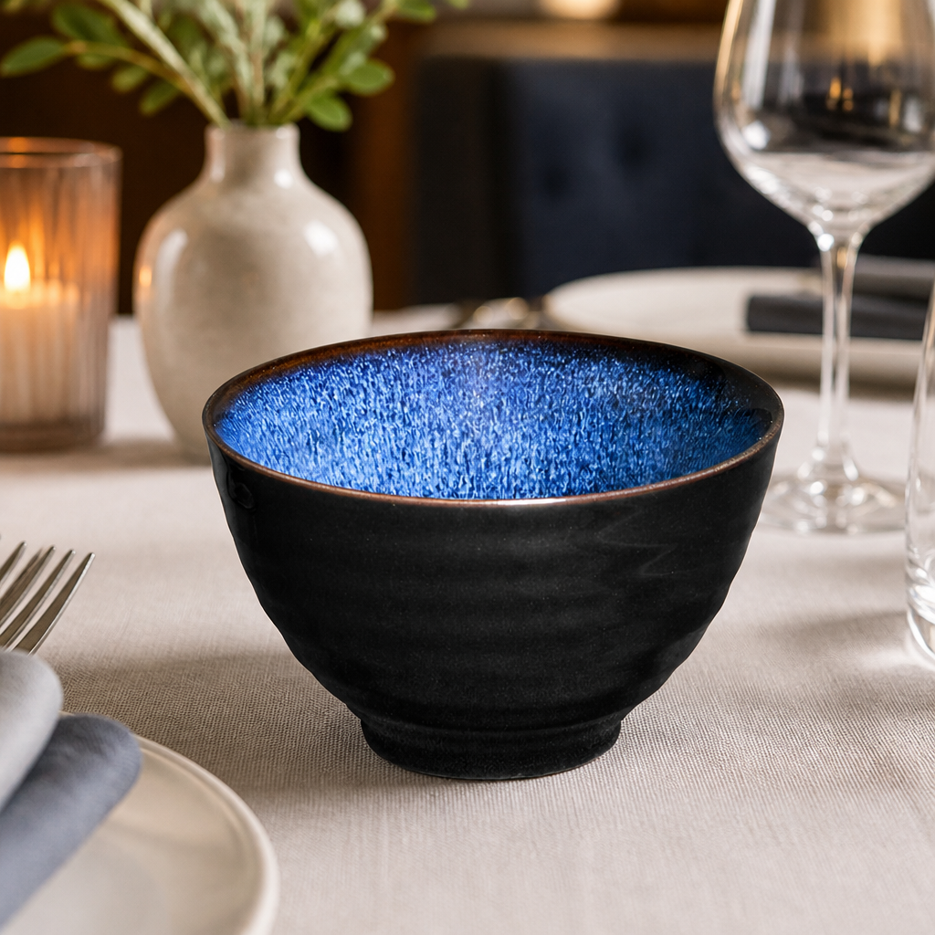 Commercial Stoneware Footed Snack Bowls 330ml - 8 Pack