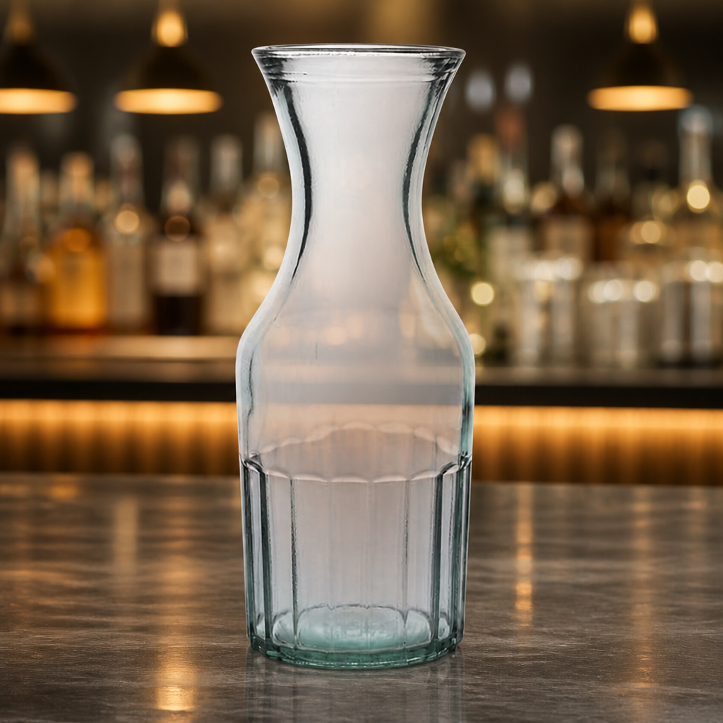 Pack of 6 Commercial Recycled Glass Carafes 1L