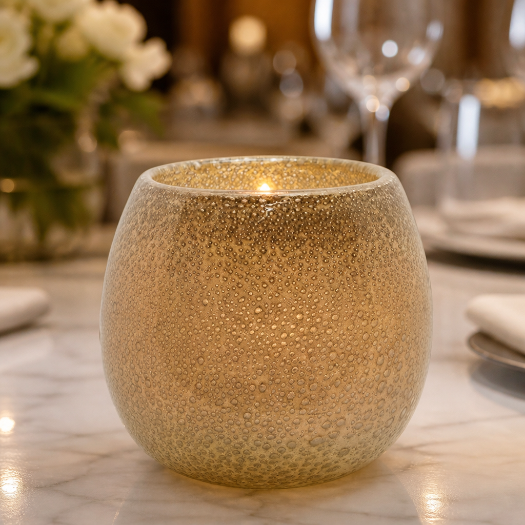 Commercial Sepia Glass Votive Holders 102x89mm 12 Pack