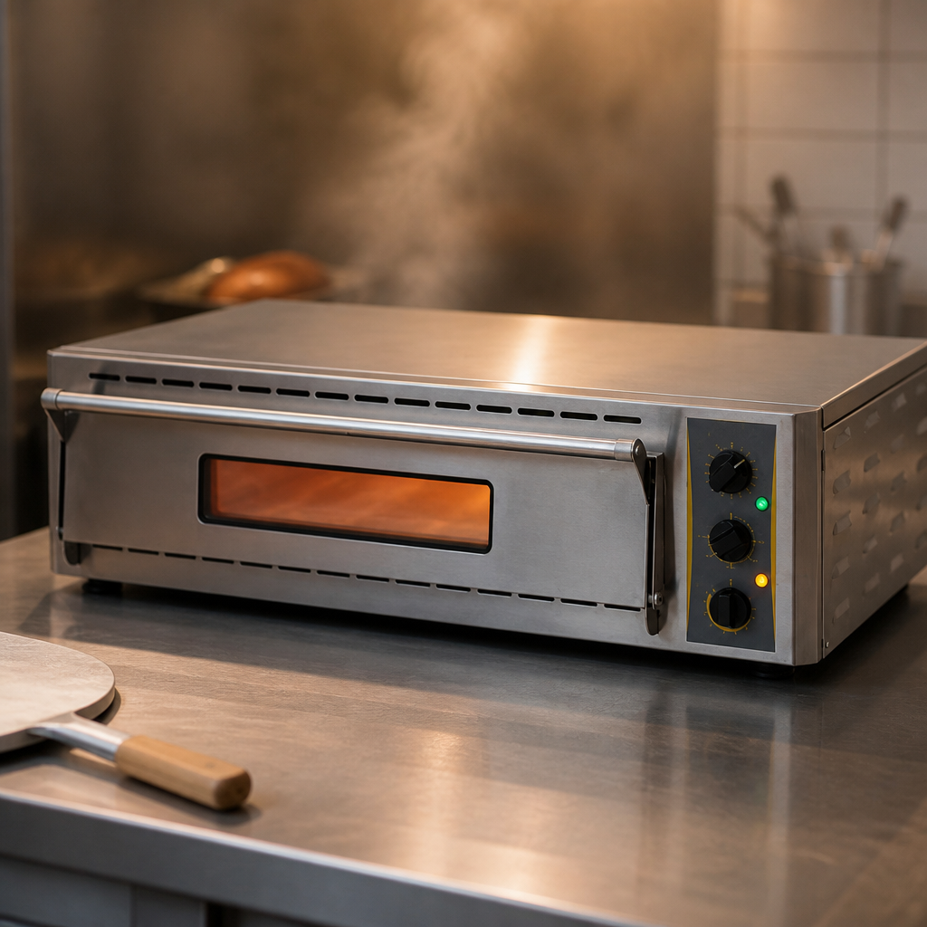 Commercial twin deck pizza oven for 16 inch pizzas