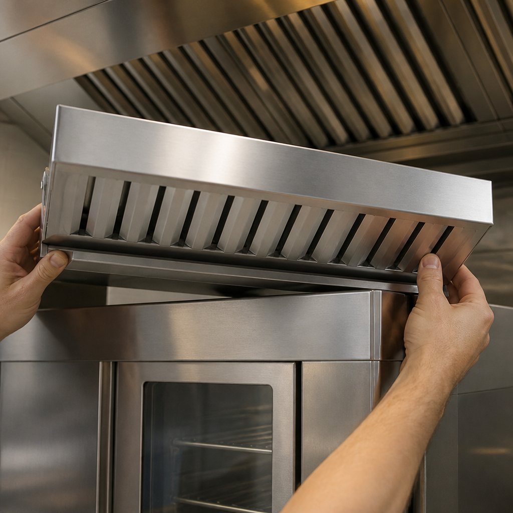 Commercial Combi Oven Extraction Hood 230mm High 790mm Wide