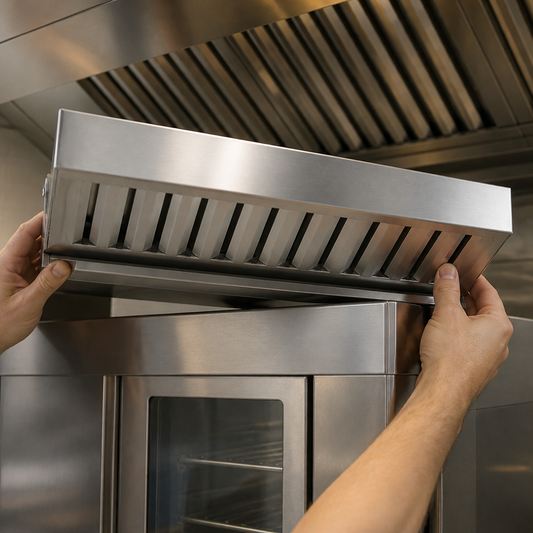 Commercial Combi Oven Extraction Hood 230mm High 790mm Wide