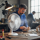 Premium 12-Inch Electric Desk Fan with Adjustable Tilt and Multiple Speed Settings for Optimal Cooling