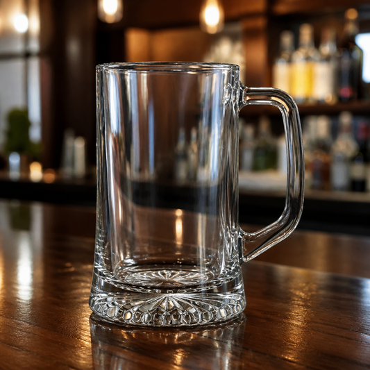 Pack of 6 dishwasher safe 620ml commercial beer mugs