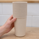 Commercial Reusable Cups 430ml Leak-Proof Beige 165 Pack