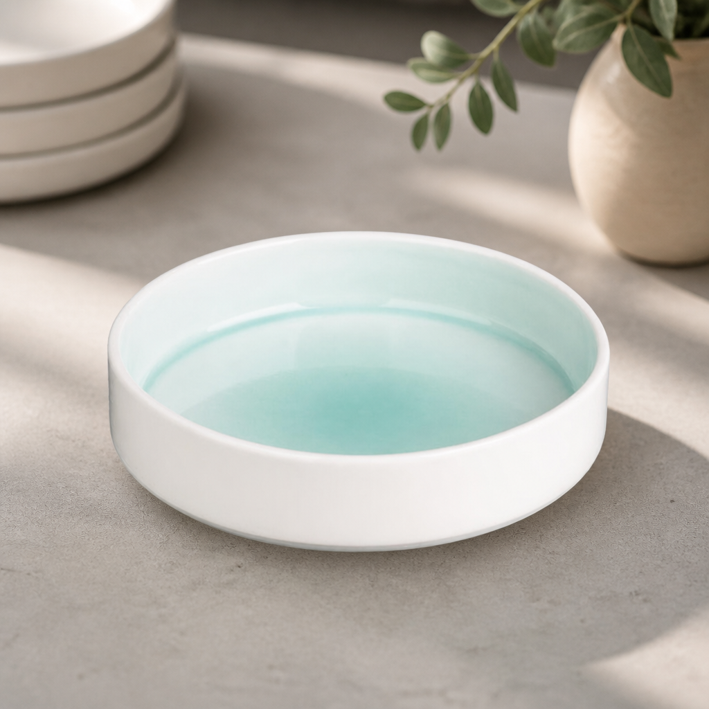 Commercial Fondant Stacking Bowls Mint 215mm 4 Pack