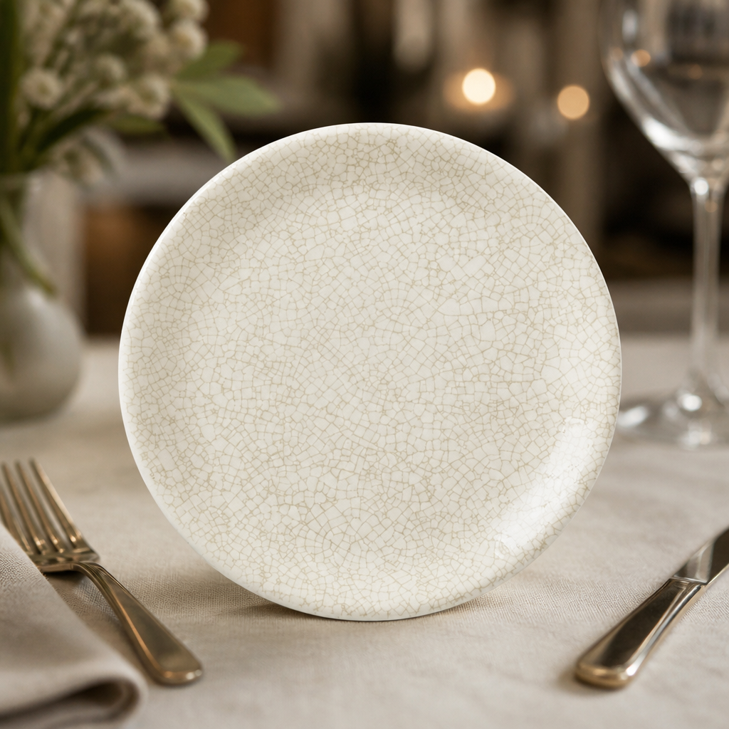 Commercial Coupe Plates 152.5mm Crackle Taupe 12 Pack