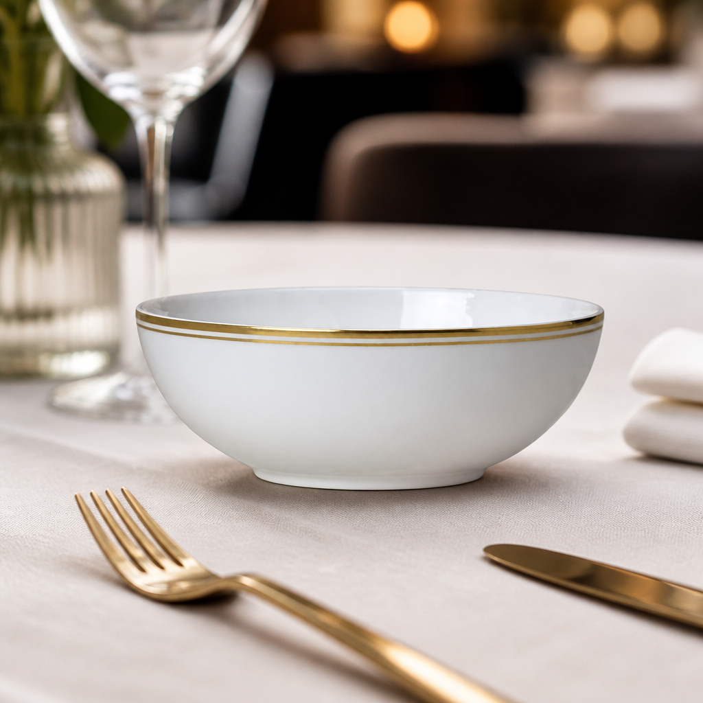 Commercial Burnished Gold Coupe Bowls 145mm 12 Pack