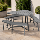 Commercial Picnic Bench Set with Heat-Resistant Tabletop