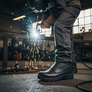Premium Non-Metallic Spark Welding Boot with Protective Toecap and Midsole, Size 3-13 - Durable and Breathable Design for Safety