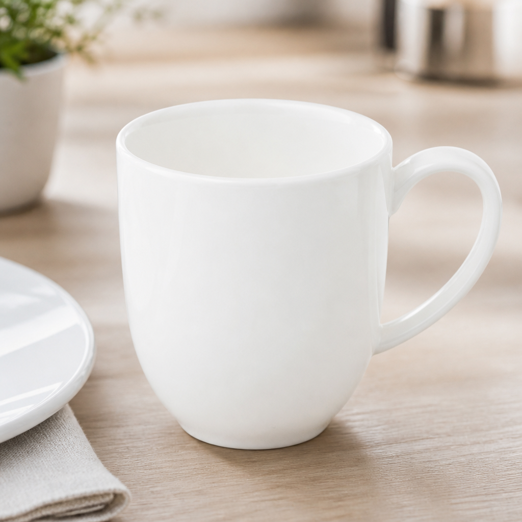 Commercial Bone China Mugs 300ml Set of 6