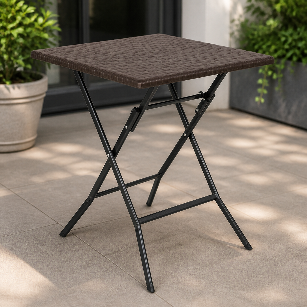 Commercial Folding Table 620mm Brown Powder Coated Steel