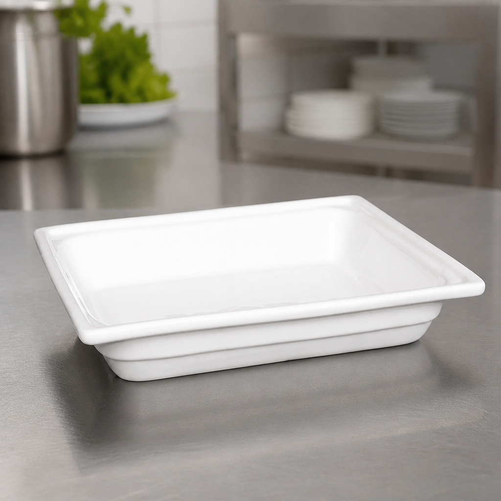 Commercial Half Size Gastronorm Dish 2.5L Porcelain