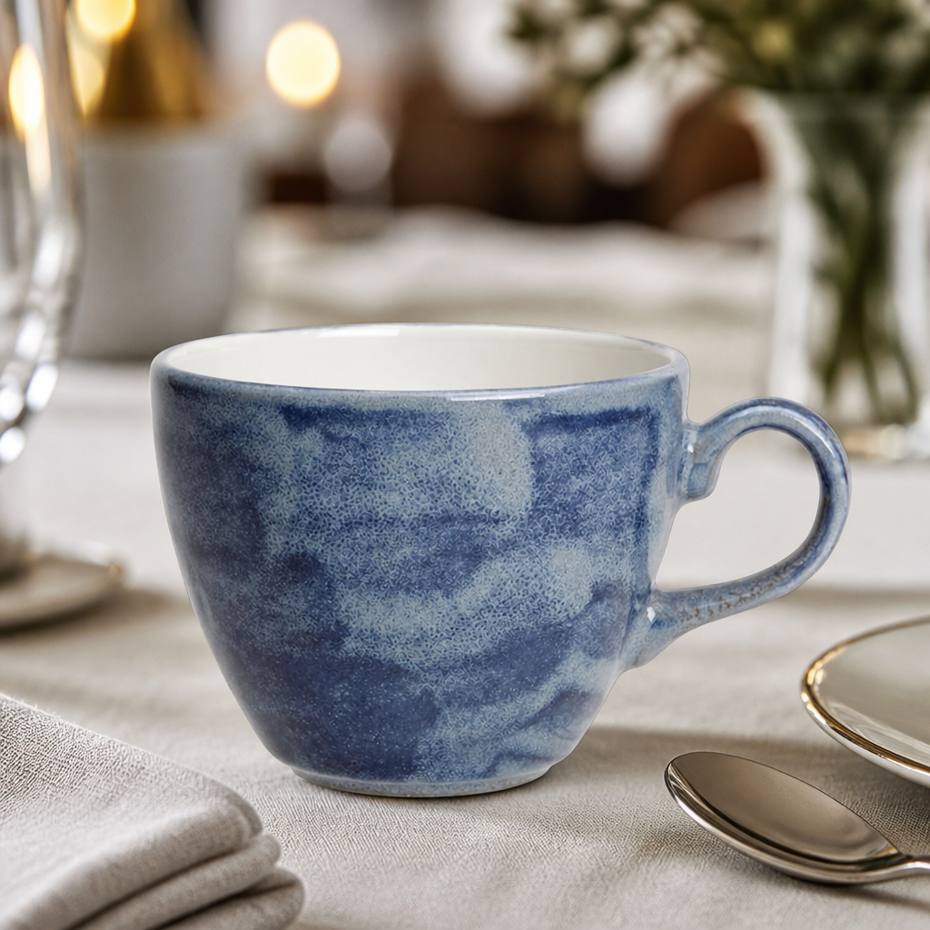 Commercial Bluestone Cups 227ml - 12 Pack Artisan Design