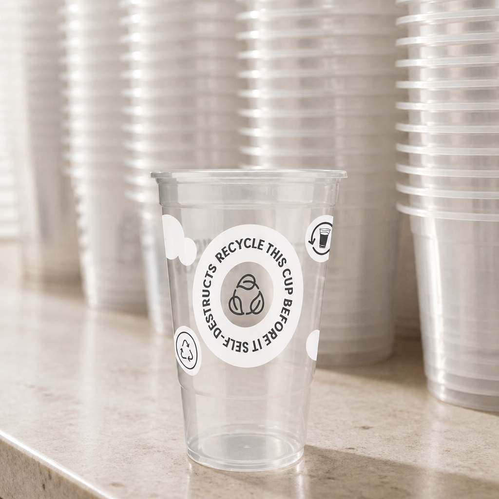 570ml eco-friendly recyclable pint glasses in a pack of 1000
