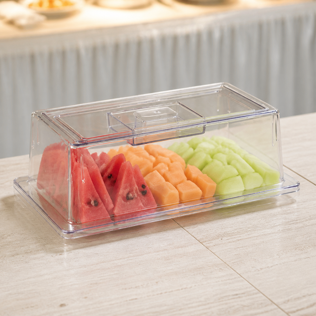 Commercial Polycarbonate Gastronorm Lid 1/3 Size 105mm High
