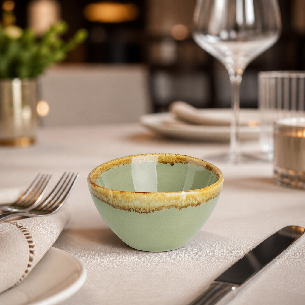 Commercial 50ml Dipping Bowls in Moss Green, 12 Pack