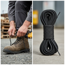 Premium 100% Recycled Boot Laces 160CM - Black Durable Replacement Laces with High Wear Resistance
