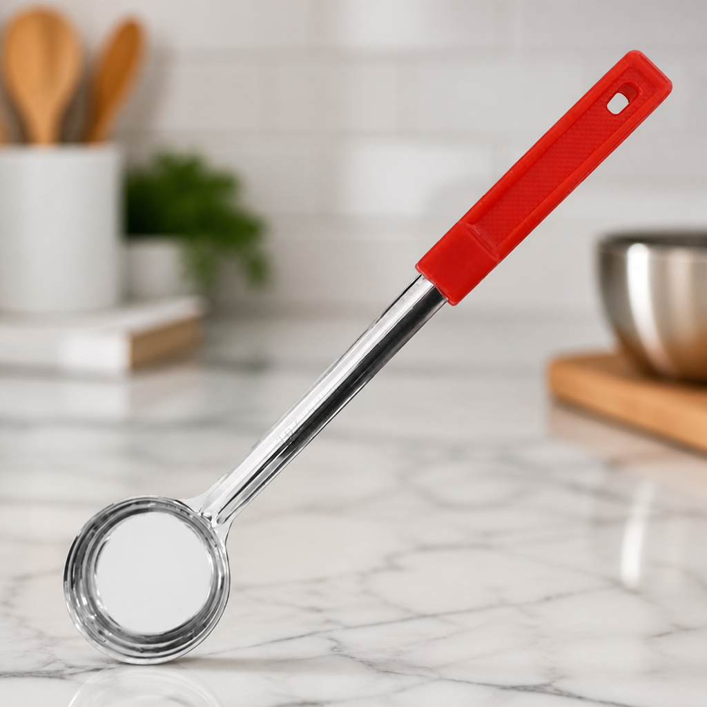 60ml Commercial Red Spoodle with Ergonomic Handle for Kitchens