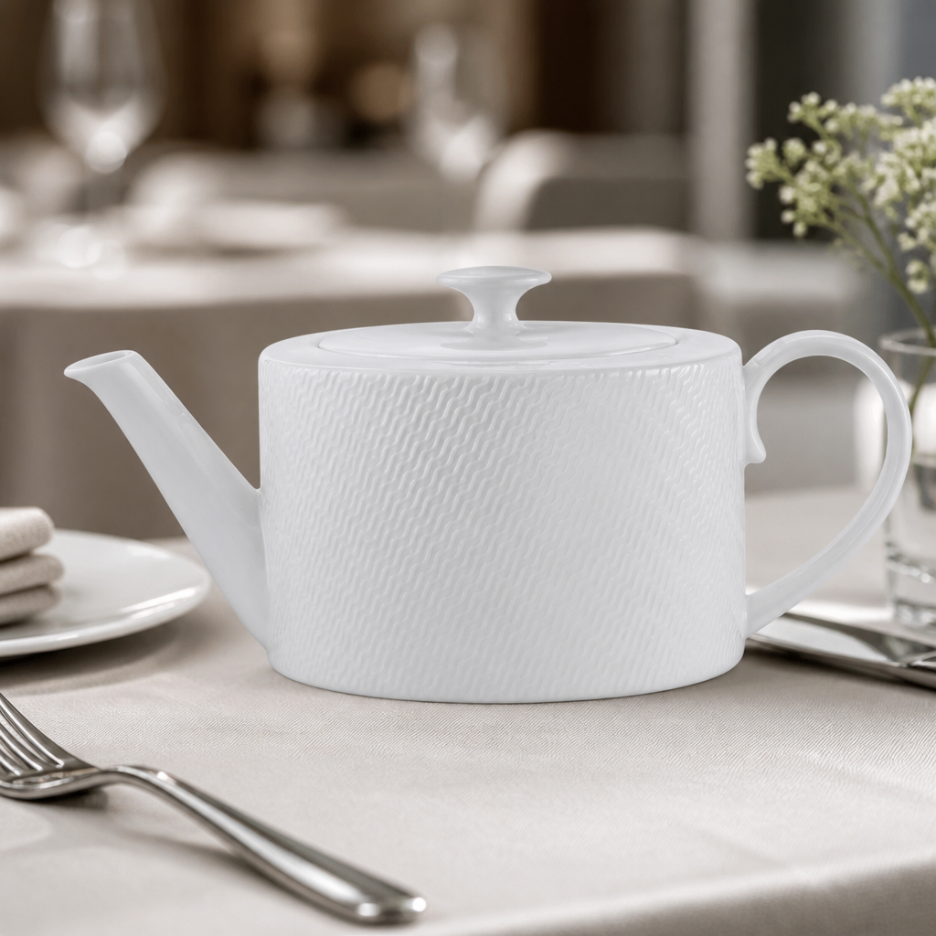 Pack of 6 Commercial 2-Cup Oval Teapots 550ml