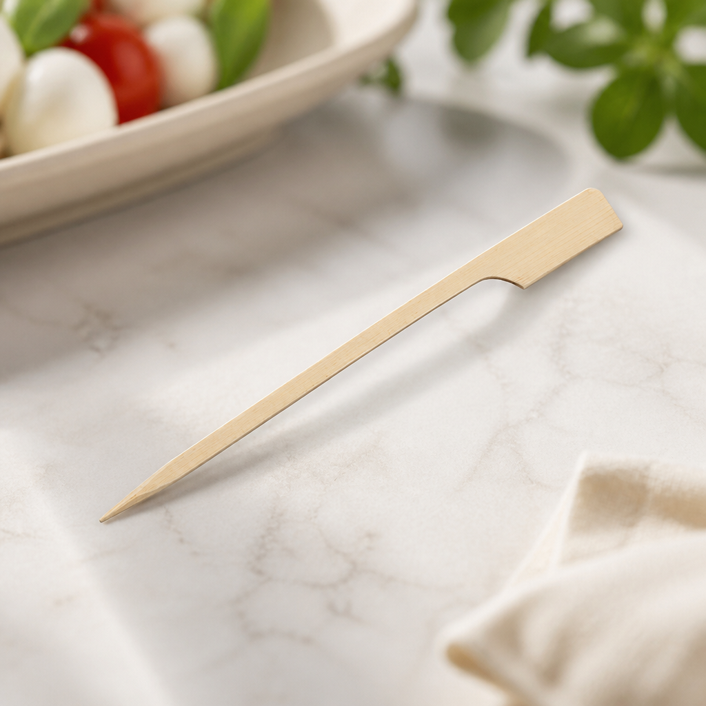 Compostable Bamboo Paddle Skewers 120mm - 100 Pack Catering Supplies