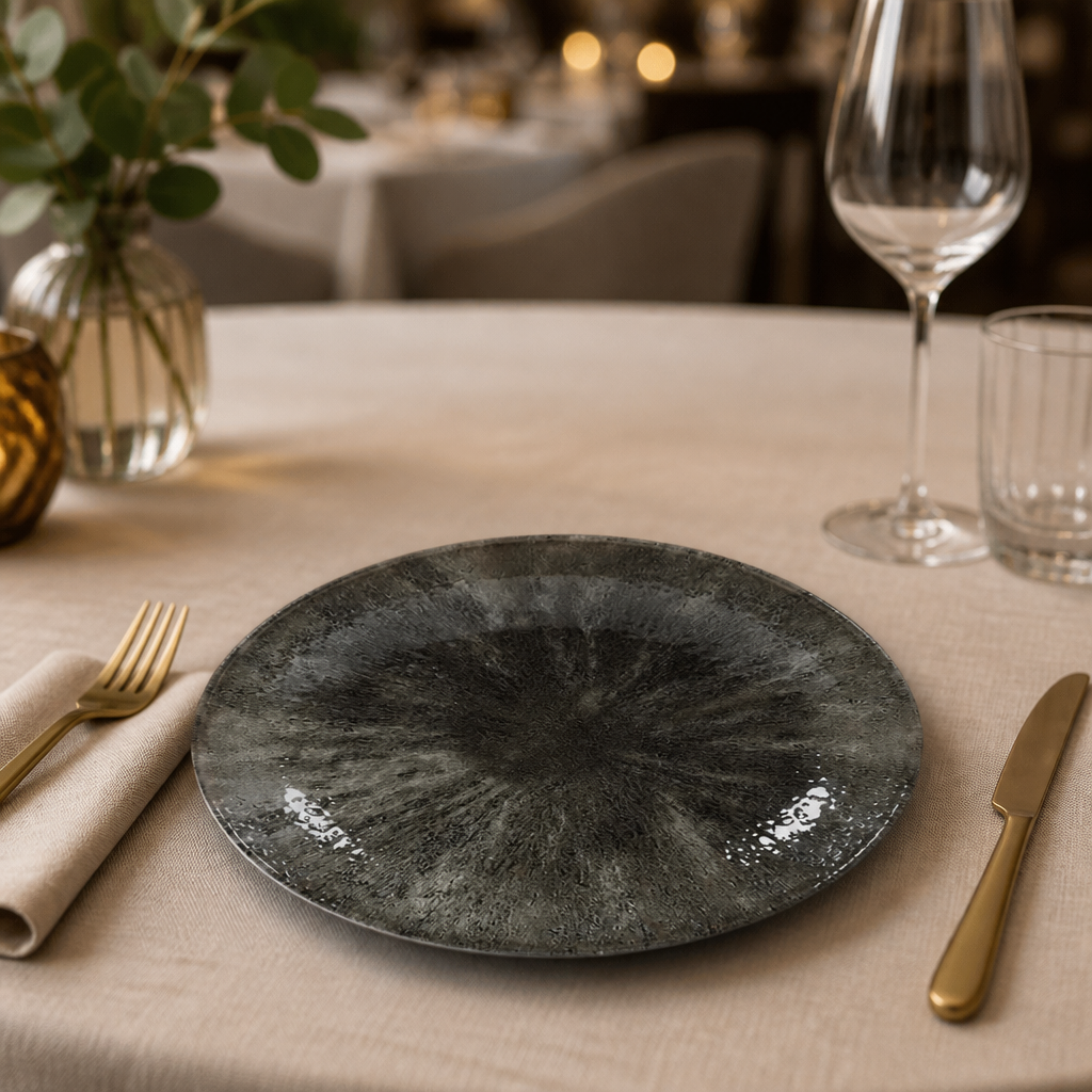 Commercial Stone Coupe Bowl 248mm in Quartz Black