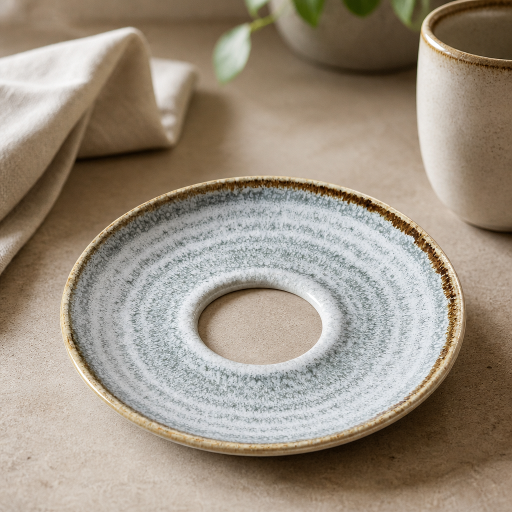 Commercial Cappuccino Saucers Grey 156mm - 12 Pack