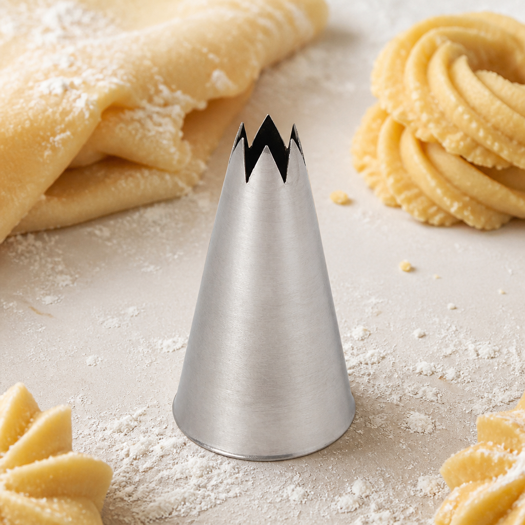 7mm stainless steel star piping nozzle for baking