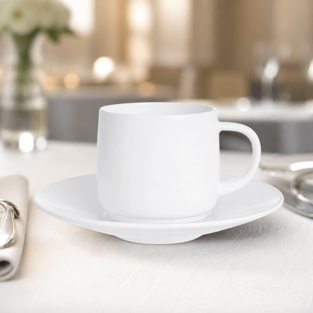 Commercial Opal Saucers 154mm for hot beverages, 24 pack
