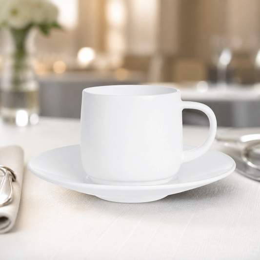 Commercial Opal Saucers 154mm for hot beverages, 24 pack