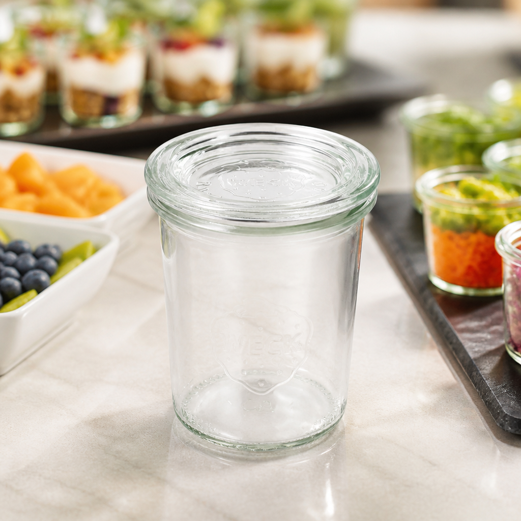 160ml commercial glass jars for desserts and preserves, 12 pack