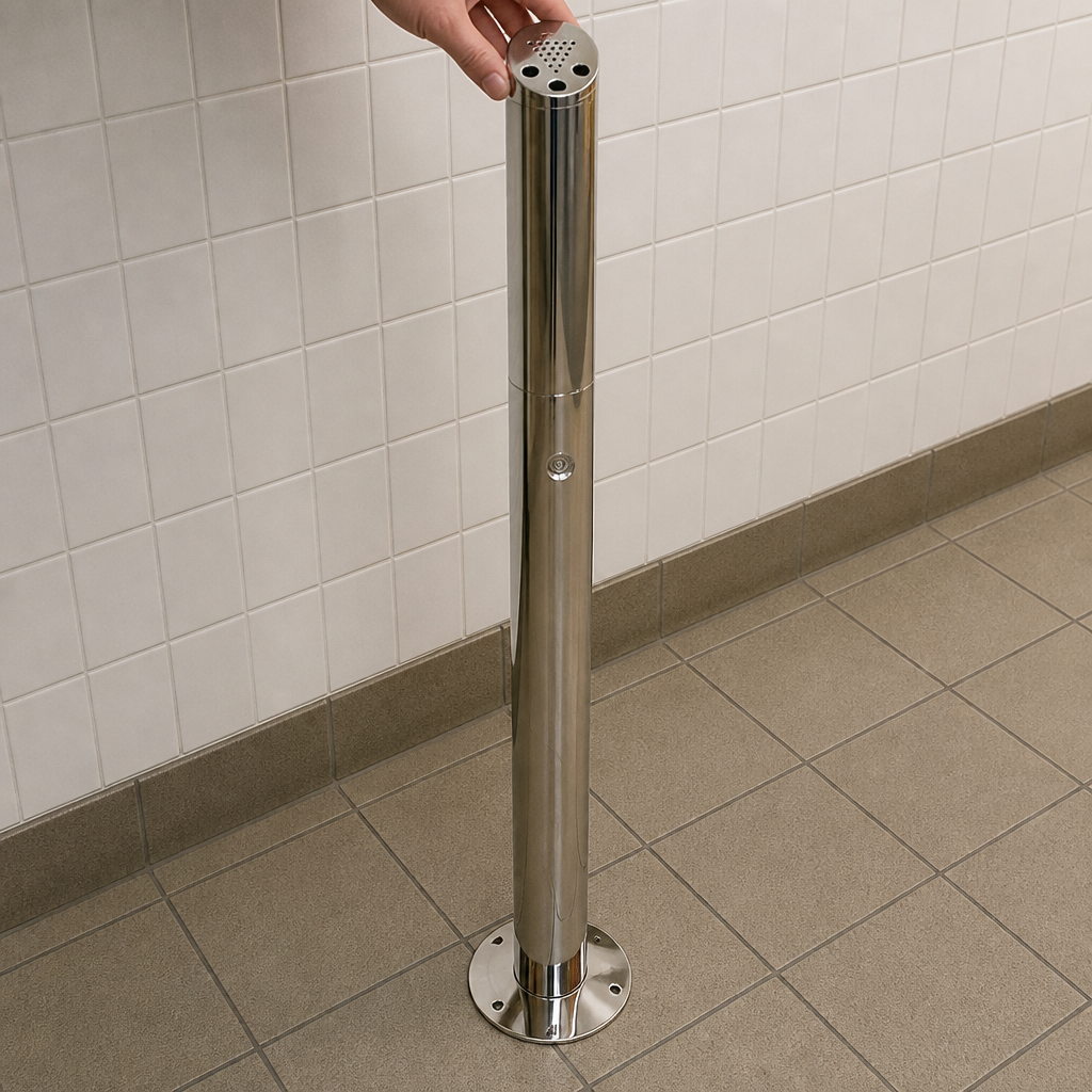 Commercial Floor Standing Ashtray Pole for outdoor use