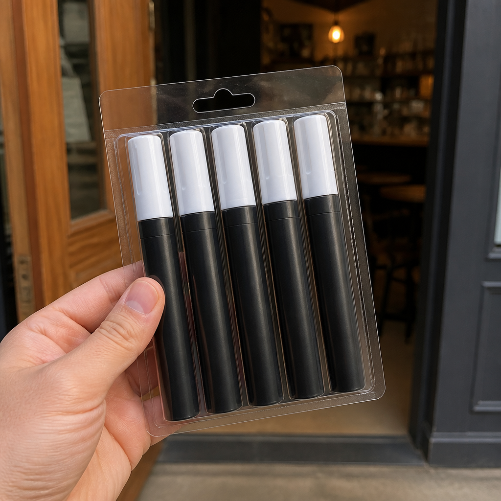 5 pack of 5mm liquid chalk pens for chalkboard art