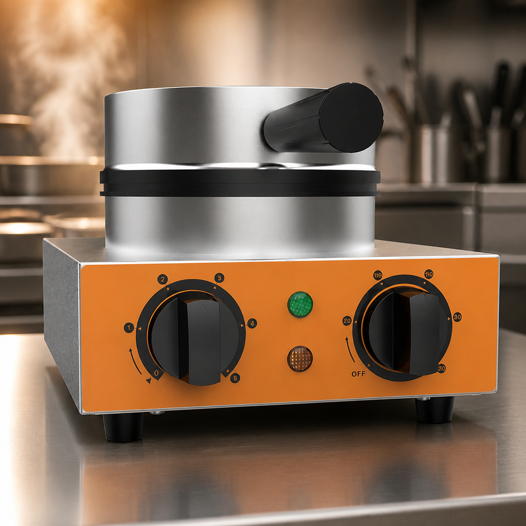 Commercial Belgian Waffle Maker Electric 1kW Stainless Steel