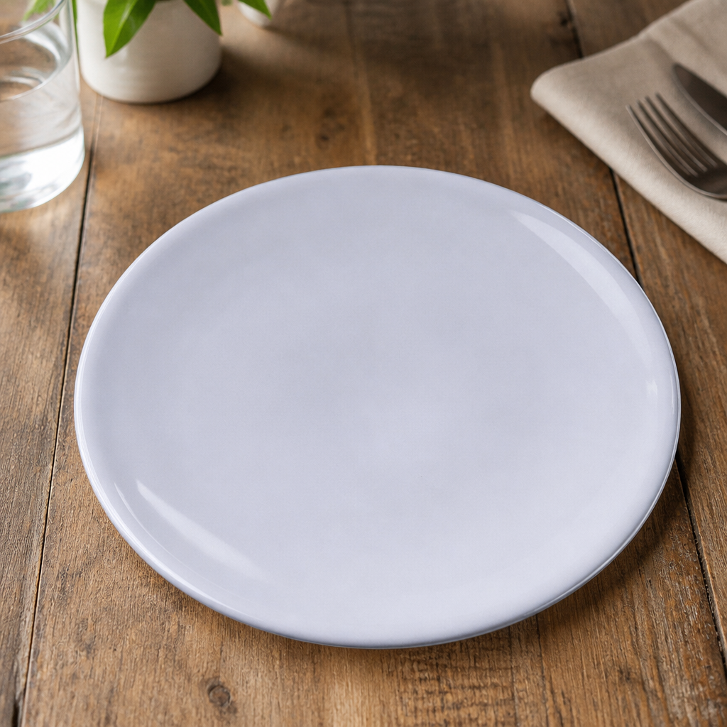 Commercial Raw Coupe Plates Charcoal 260mm Eco-Friendly 6 Pack
