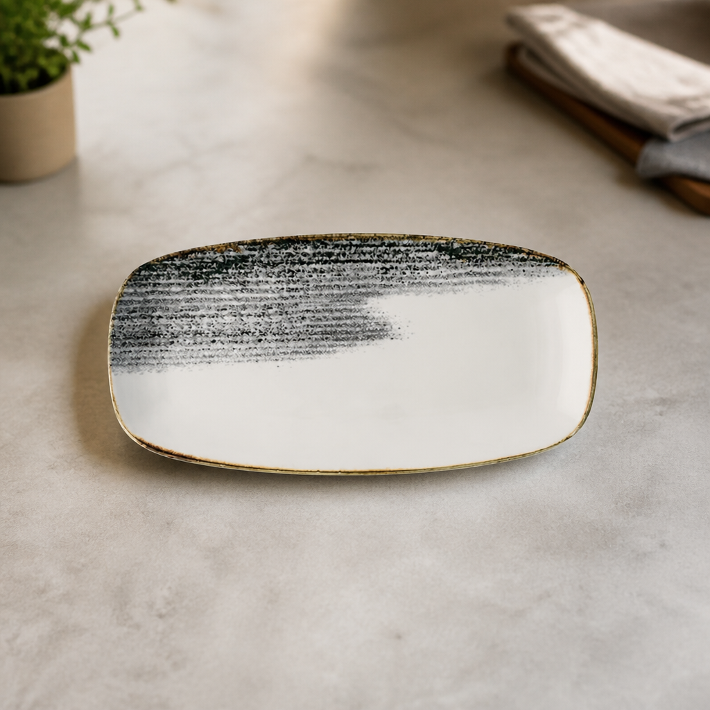 Commercial Oblong Chef's Plates 355x189mm - 6 Pack