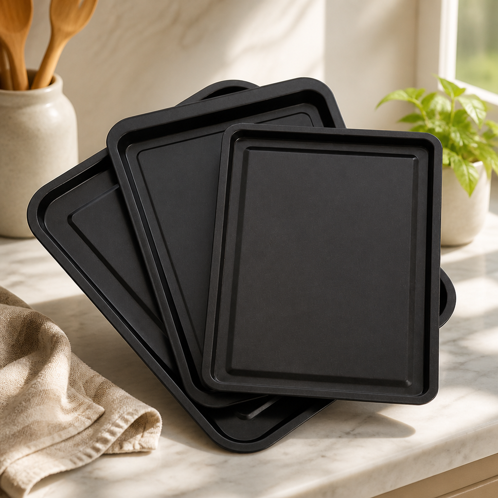 Commercial Non-Stick Baking Trays Set of 3 for Catering Use