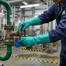 Premium Medium Duty Nitrile Gauntlet Gloves with Advanced Protection and Enhanced Grip for Wet and Dry Conditions