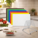 Commercial Chopping Board Set with Rack 455x305mm 6-Piece